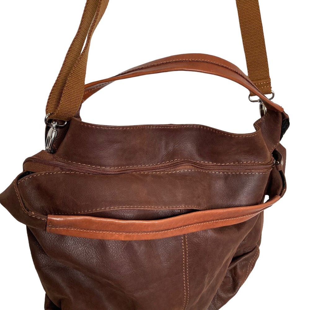 LE TORRI Brown Leather Purse Shoulder Bag Made in Italy NWOT - Picture 4 of 12